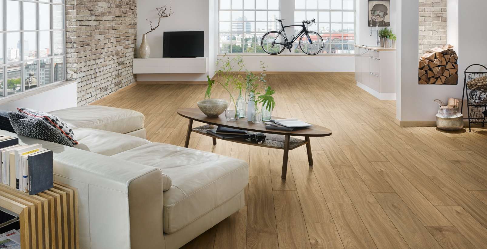 Credenza Oak, NL, 8 mm, Standard Plank - Room Scene