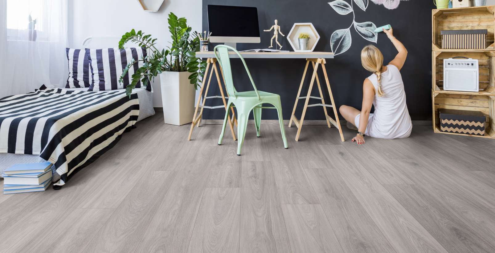 Ethereal Oak, TO, 8 mm, Standard Plank - Room Scene