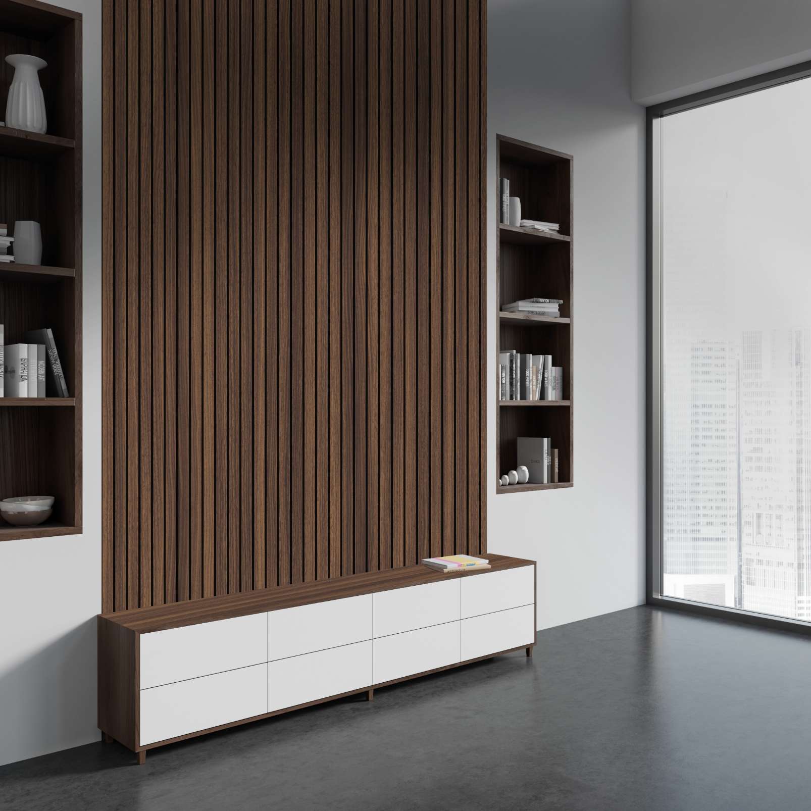 Tobacco Franklin Walnut, RW, 17 mm - Room Scene