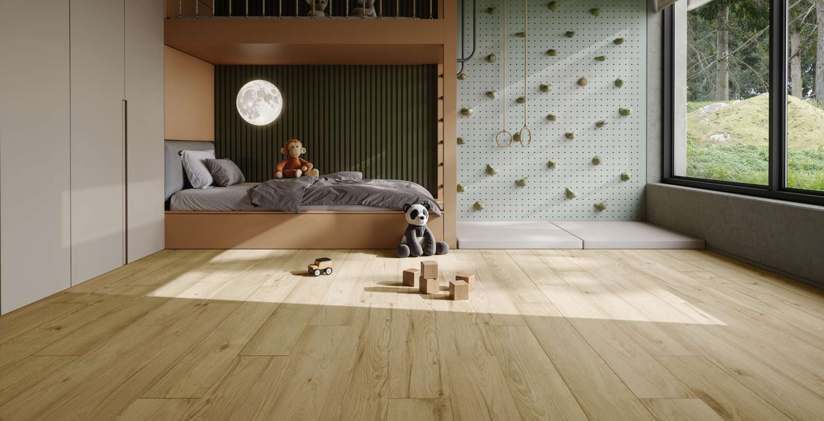 Honey Ribera Oak, RR, 13 mm, Wide Plank - Room Scene