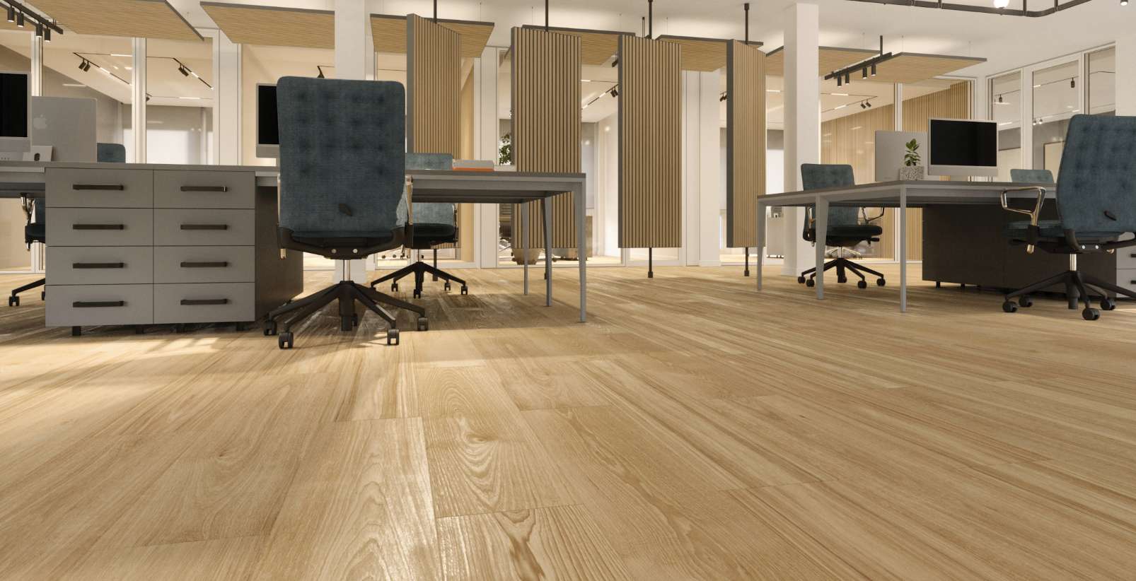 Natural Willamette Hickory, SE, 6 mm, Wide Plank - Room Scene