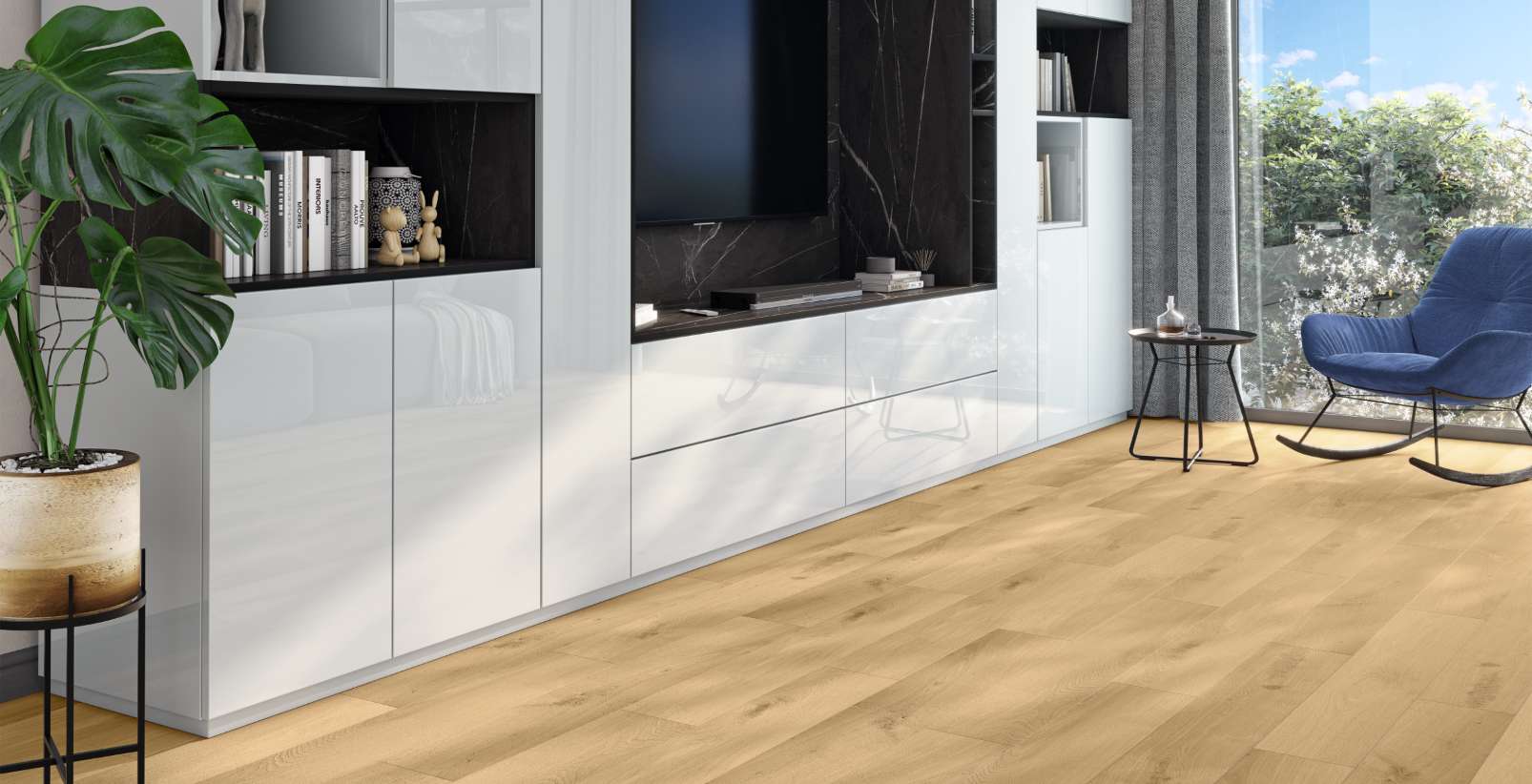 Linen Cortado Oak, MW, 6 mm, Standard Plank - Room Scene