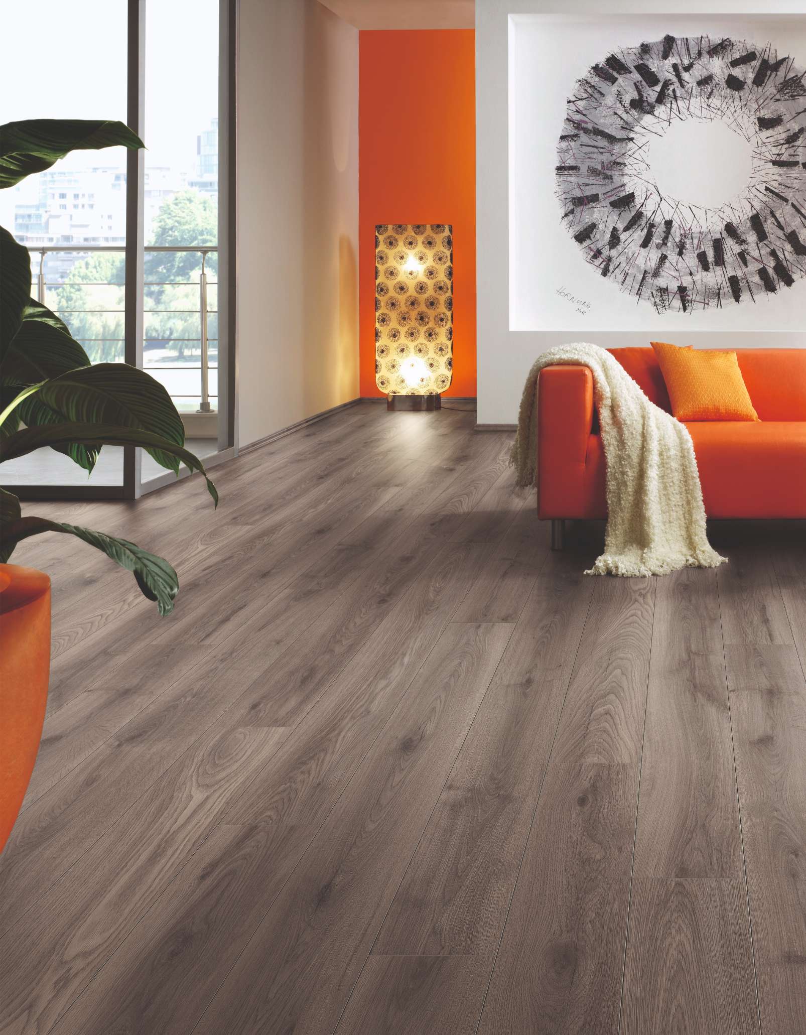 Steelworks Oak, HO, 12 mm, Standard Plank - Room Scene