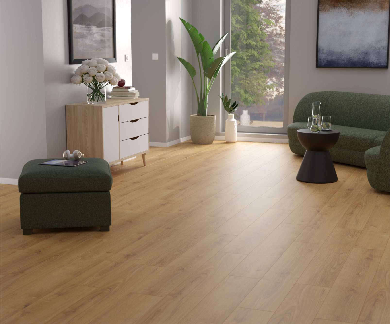 Old Camberwick Oak, MW, 8 mm, Standard Plank - Room Scene