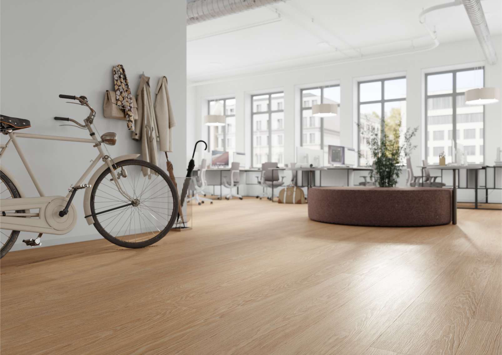 Natural Darcy Oak, DY, 8 mm, Long Plank - Room Scene