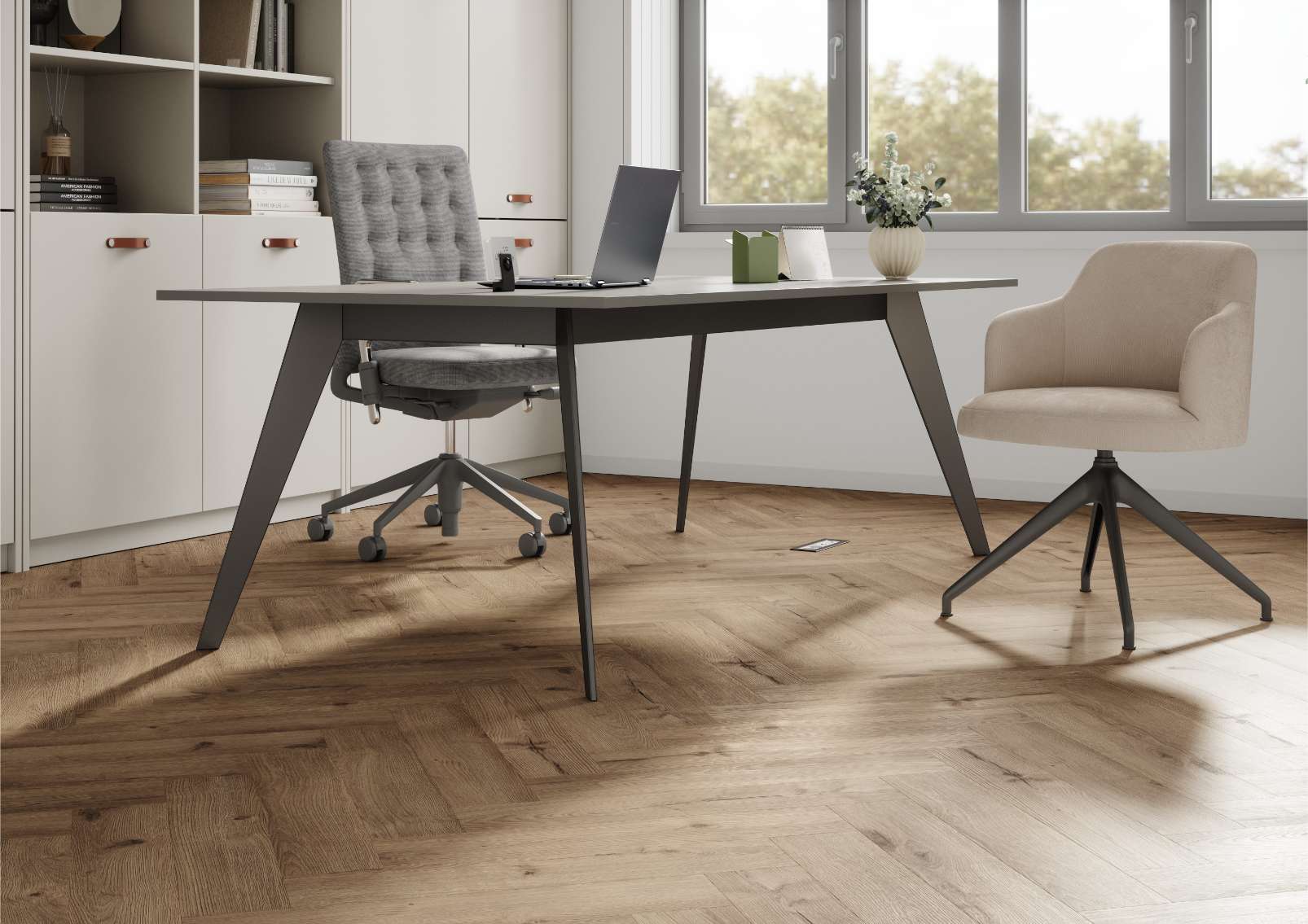 Sundance Oak, RO, 8 mm, Herringbone - Room Scene