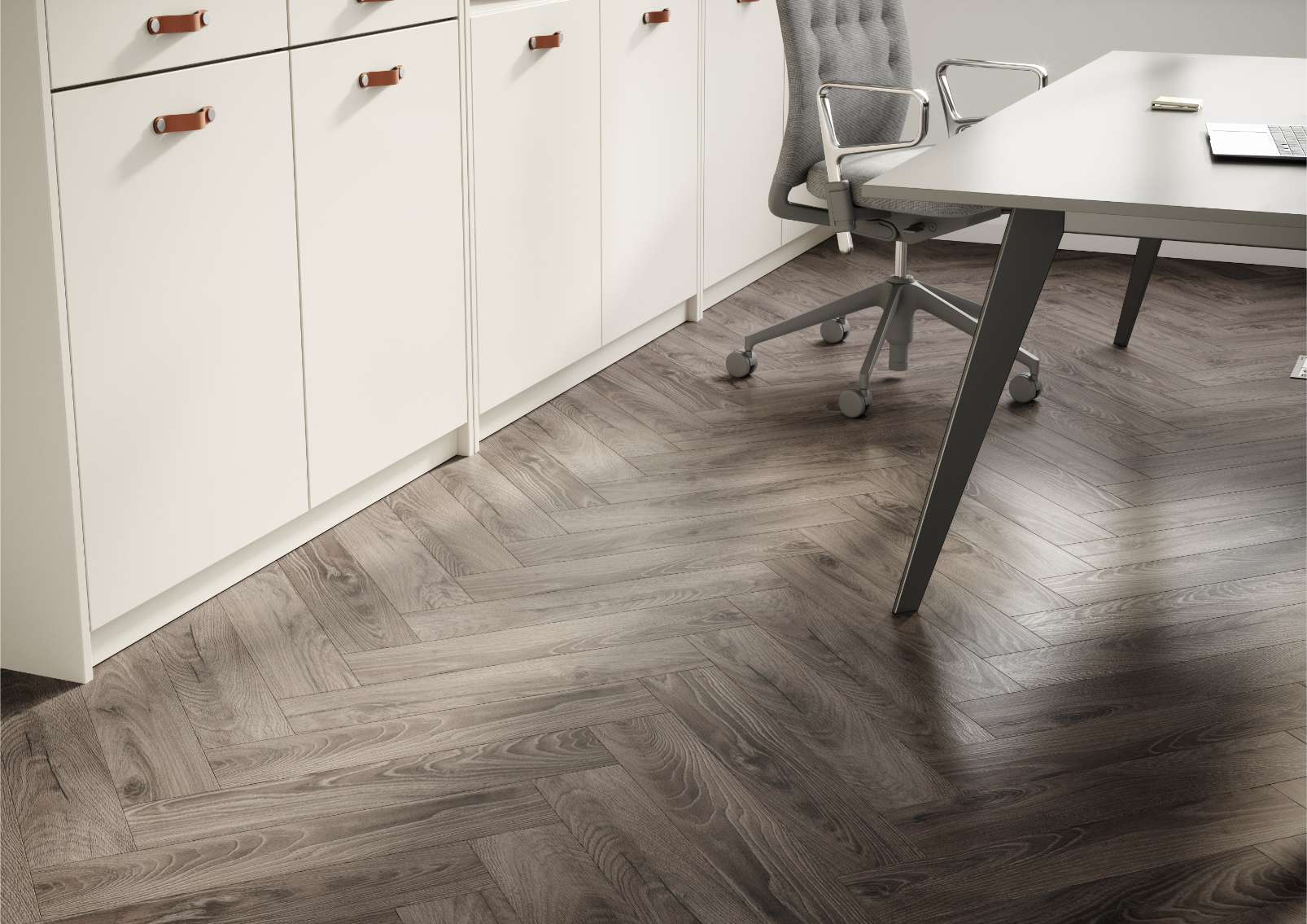 Rutherford Oak, CM, 8 mm, Herringbone - Room Scene