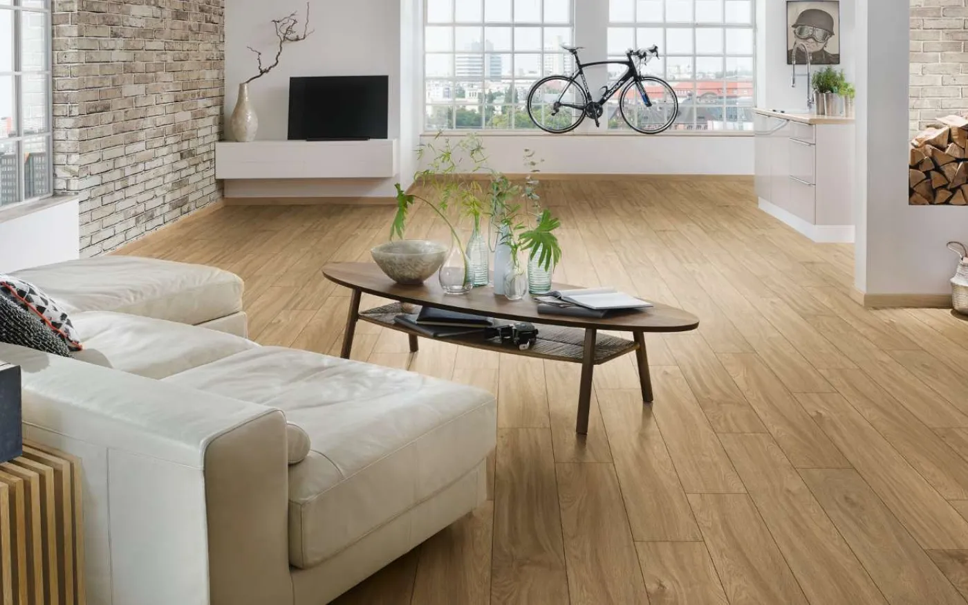 Credenza Oak, NL, 8 mm, Standard Plank - Room Scene