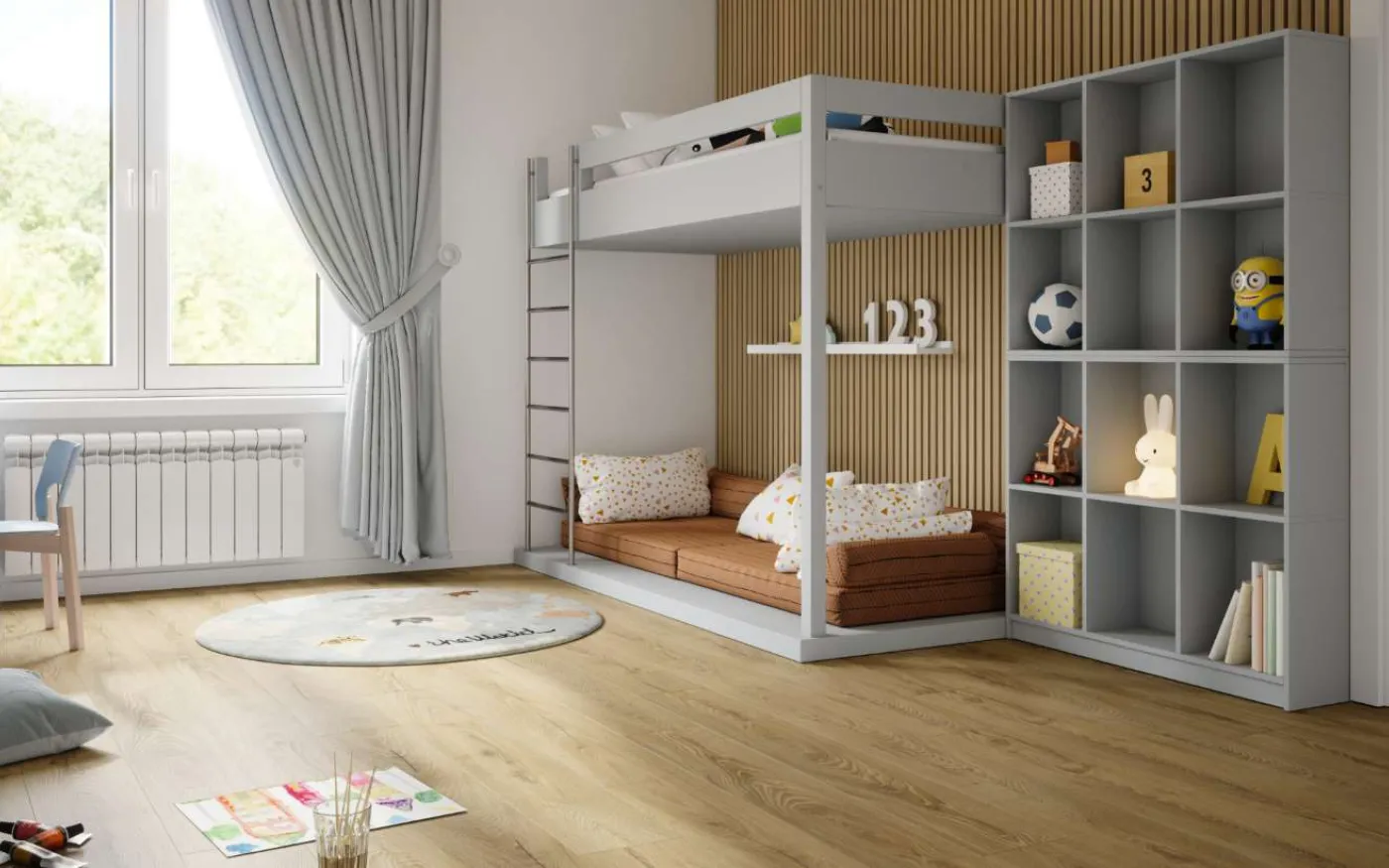 Inca Carpenter Oak, CM, 12 mm, Standard Plank - Room Scene