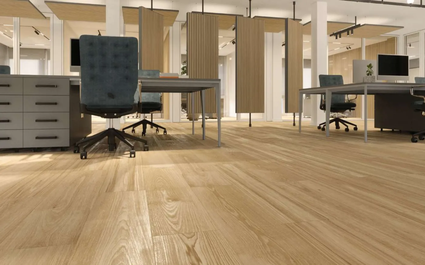 Natural Willamette Hickory, SE, 6 mm, Wide Plank - Room Scene