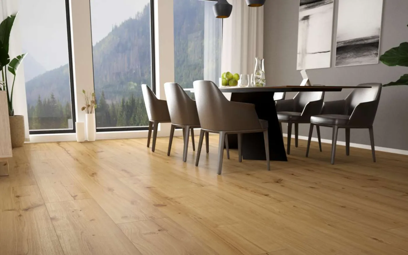 Natural Cortona Oak, SE, 6 mm, Long Plank - Room Scene