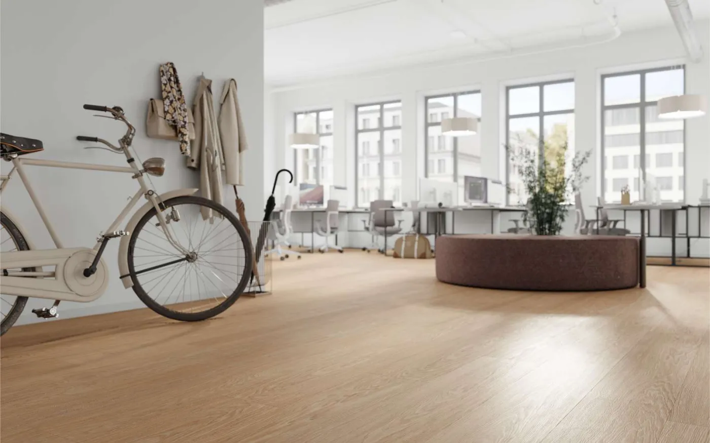 Natural Darcy Oak, DY, 8 mm, Long Plank - Room Scene
